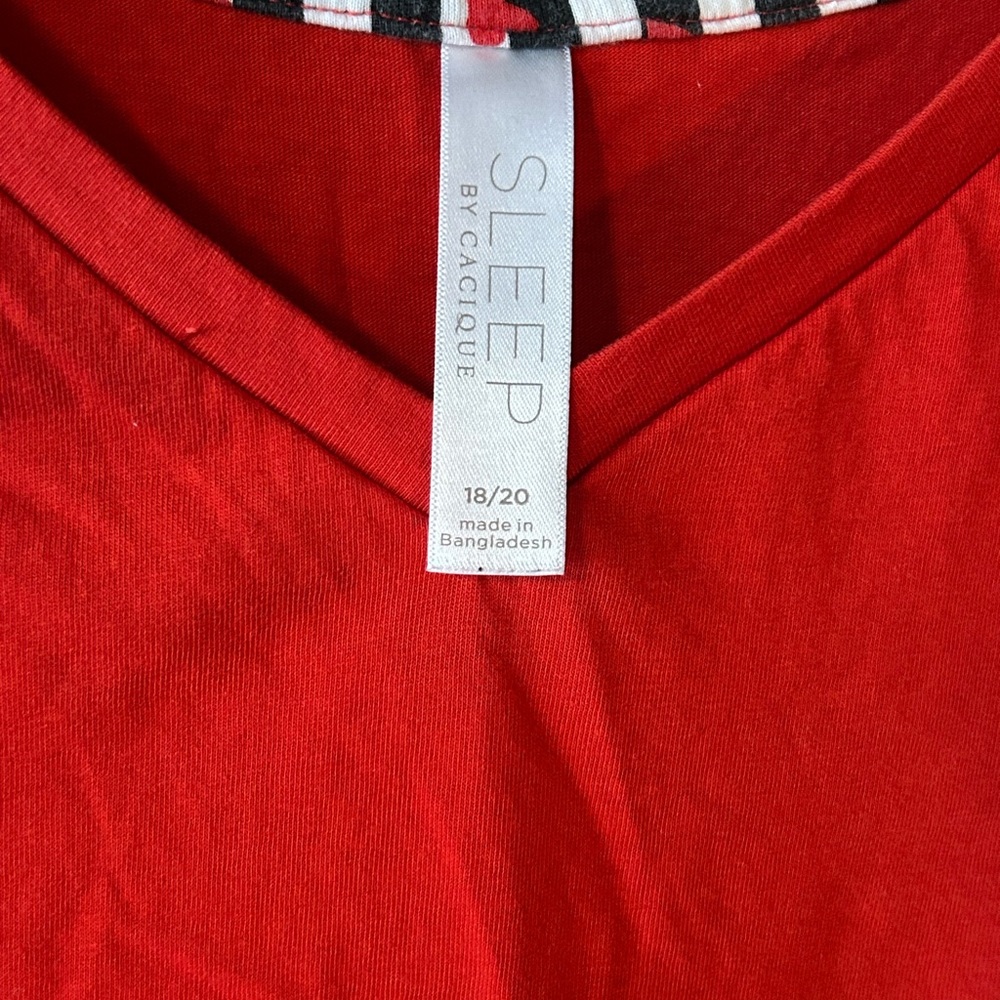 Cacique Red and Black Pajama Set - Picture 3 of 5